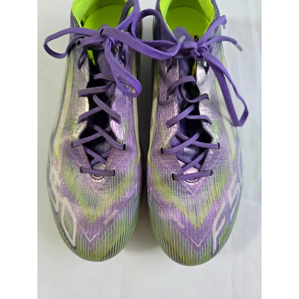Adidas F50 Elite FG Soccer Cleats Purple Lucid Lemon JH7638 Mens 7 Womens 8